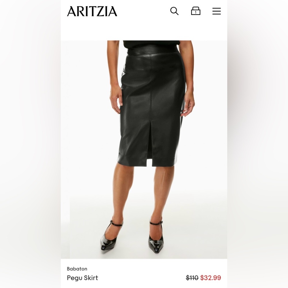 BABATON Pegu Vegan Leather Skirt